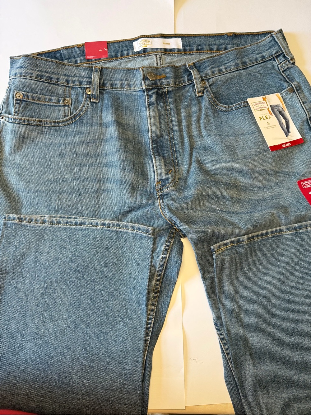 Signature by Levi Strauss Light Blue Relaxed Jeans
